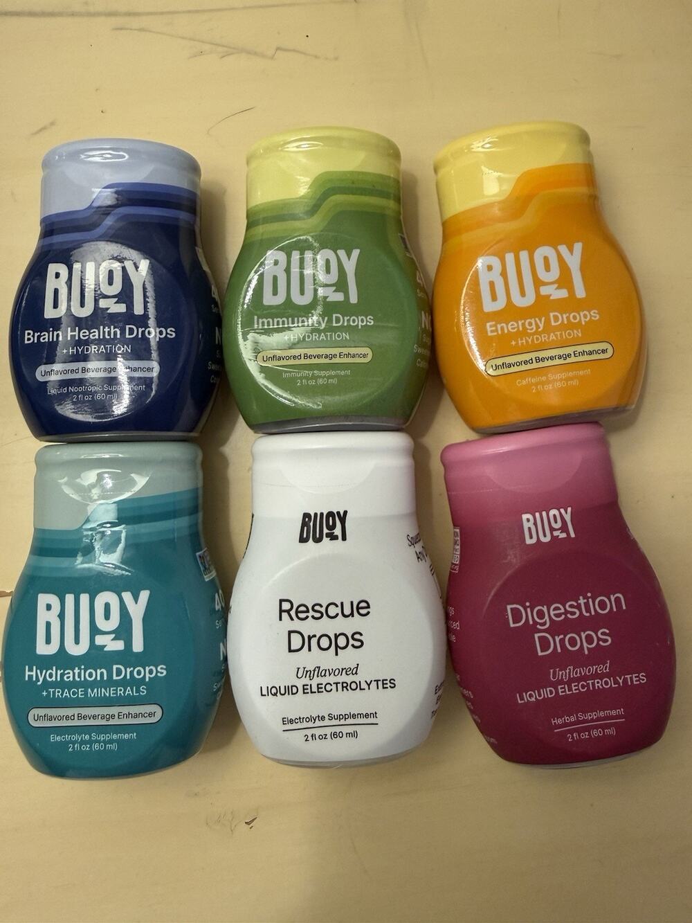 6 Buoy Electrolyte Drops Digestion/Energy/ Hydration / Rescue/Brain/Immunity New